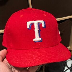 Red Texas Rangers Baseball Cap with T Logo